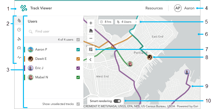 Track Viewer avec rappels Track Viewer avec rappels