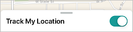 Track My Location (Suivre ma localisation) sur iOS Track My Location (Suivre ma localisation) sur iOS