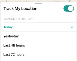 Tracks to Display (Traces à afficher) sur iOS Tracks to Display (Traces à afficher) sur iOS